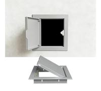 ROFBIHG Trampilla Pladur Panel de Acceso Grande con Marco de Aluminio y Acero Galvanizado, Tapa de Puerta de Servicio para Panel Eléctrico de Plomería, Montaje Empotrad(Gray,15x15cm(5.9x5.9in))