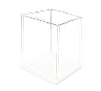 ROFBIHG Vitrina Acrílica, Acrílico Transparente Grande Caja de Exhibición, Caja Organizadora para Encimera para Colecciones Coches Modelo Figuras, A Prueba de Polvo, Multiusos(Blanco,H35cm,L45xW35cm)