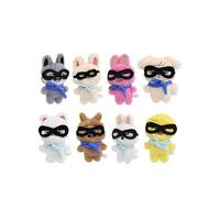 Roffatide 8pcs Kpop Stray Plush Keychain Set SKZOO Llavero lindo colgante Fan Merch Regalos para STAY Amigos Estilo familiar D