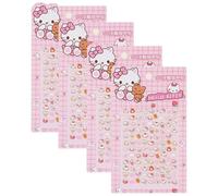 Roffatide Animation Kitty Nail stickers 4 pegatinas 3D Autoadhesivo bricolaje juego de decoración de arte de uñas lindo diseño accesorios de decoración de manicura chicas