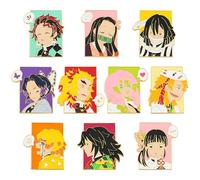 Roffatide Anime 10Pcs Demon Slayer Pins Set para Fans Insignia Coleccionable para Chaquetas Bolsas Accesorios Regalo para Fans Mujeres Hombres