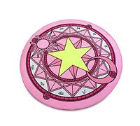 Roffatide Anime Cardcaptor Sakura Alfombra Redonda para Niñas Alfombra de Manta Rosa Círculo Mágico Alfombras de Piso 80x80 cm