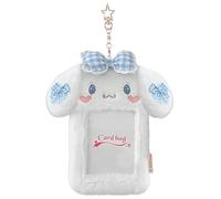 Roffatide Anime cinnamorol Tarjeta de Fotos de Peluche para Mujeres con Llavero Lindo Tarjeta de Fotos de Dibujos Animados con Tarjeta de identificación protección de Tarjeta de crédito teñida