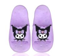 Roffatide Anime Cinnamoroll Mi Melodía Kuromi Diapositivas para Niñas Zapatillas de casa Sandalias de baño antideslizantes Zapatillas de goma Morado 37/38