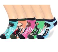 Roffatide anime de tobillo 5 pares calcetines de pecho bajo cosplay calcetines no son adecuados para mujeres y hombres