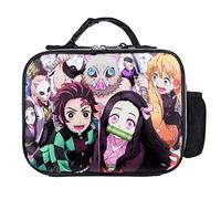Roffatide Anime Demon Slayer Bolsa de almuerzo para el trabajo a prueba de fugas térmica reutilizable aislante lonchera viaje picnic contenedor
