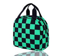 Roffatide Anime Demon Slayer Kamado Tanjirou Bolsa de almuerzo a prueba de fugas reutilizable aislado Lunch Box Trabajo Viajes Picnic aislado Lunch Container Verde