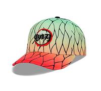 Roffatide Anime Demon Slayer Kochou Shinobu Gorra de Béisbol Ajustable Bordado Algodón Sombrero de Golf Gradiente Verde Mariposa Patrón Sombrero de Béisbol