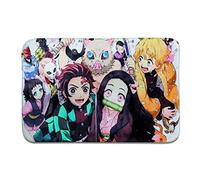 Roffatide Anime Demon Slayer Rectangular Alfombra Nezuko Tanjirou Puerta Manta Alfombra Alfombrillas Alfombra para el Hogar 40 * 60cm