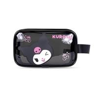 Roffatide Anime Kuromi Bolsa de Aseo Transparente Bolsa cosmética portátil de PVC para Mujeres Niñas Almacenamiento de Maquillaje holográfico Impermeable para Viajes Baño de Negocios