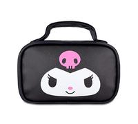 Roffatide Anime Kuromi Bolsa de Maquillaje Caja de cosméticos de Viaje con Mango portátil, Bolsa de Cremallera de Maquillaje Impermeable de Cuero Artificial, Adecuada para niñas