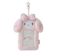 Roffatide Anime Melody Girls Women 's Peluche Photo Card with Llavero Lovely Cartoon Photo Card with ID Credit Card Protection Funda teñida