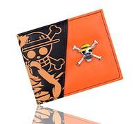 Roffatide Anime One Piece Luffy Carteras Mujeres de Cuero imitación Doble Pliegue Viaje Billetera Monederos Billeteros Slim Single Fold Billetera