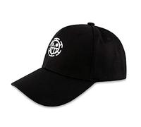 Roffatide Anime One Piece Trafalgar Law Gorra de Béisbol Ajustable Bordado Algodón Gorra de Béisbol para Hombres Mujeres Negro