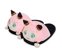 Roffatide Anime SPY×FAMILY Roze Fuzzy Slippers Anya Forger Huisslippers Gesloten Teen Open Rug Schuim Slippers met Rubberzool voor Vrouwen Meisjes Talla única
