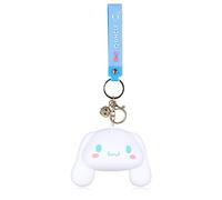 Roffatide Cartoon 3''Cinnamoroll Monederos Mini Monedero con Cremallera Monedero USB Monedero Llavero con Campana Blanco