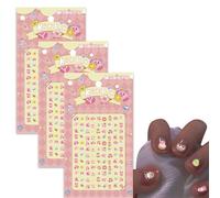 Roffatide Kirby Night Nail sticker 3 pegatinas autoadhesivas 3D DIY Nail Art Decoration set Lovely Design manicura Decoration parts Girls