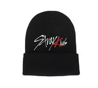 Roffatide KPOP Stray Kids Gorro de Punto para Deportes al Aire Libre Gorro de Invierno cálido para Stay Unisex Invierno Negro A