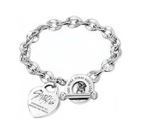 Roffatide Stray Merch SKZ pulsera para quedarse grabado corazón encanto pulsera inoxidable regalo para mujeres niñas