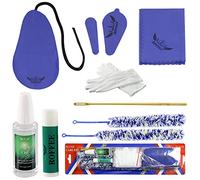 ROFFEE Kit de mantenimiento de limpieza de flauta, aceite de llave, grasa de corcho, hisopo, paño de limpieza, cepillo de limpieza, varilla de limpieza