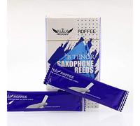 Roffee - Lengüetas para saxofón (resistencia 2.0/2.5/3.0, caja de 10 y almohadillas para boquilla)