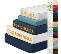 ROFIELTY Cojín para Banco con Borde Acolchado - Cojín Banco Exterior/Interior para Columpios, Ventanales, Bancos de Piano - Lazos Ajustables, Base Antideslizante (Talla/Color Personalizada) Grosor 8cm