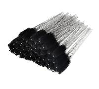Rofitbest Pincel de ojos de cristal desechable, cepillo de rímel varitas, pinceles de máscara de pestañas, pincel aplicador de pestañas (50 unidades, negro)