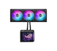 ASUS ROG Ryuo IV SLC 360 ARGB - Sistema de Refrigeración Líquida Todo en Uno para CPU, Tubos más Cortos, Pantalla AMOLED Curva de 6,67 Pulgadas que Admite Vídeo o Información Personalizada del Sistema