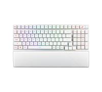 ROG Strix Scope II 96 RX Wireless White - Teclado mecánico Gaming - tri-modo, controles multifuncionales, conmutadores ROG RX Red prelubricados y Hot-Swap, 3 ángulos de inclinación y reposamuñecas,