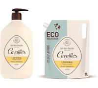 ROGÉ CAVAILLÈS Gel de Baño y Ducha L’Originale + Eco-recarga, para piel sensible, 83% ingredientes naturales, sin jabón, sobreengrasante vegetal, desde 3 años, 2x1L
