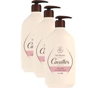 ROGÉ CAVAILLÈS Leche Corporal Nutritiva Suave, sobreengrasante vegetal pro-regenerador con aceite de almendras bio, apta desde 3 años, vegana, pack 3x500 ml