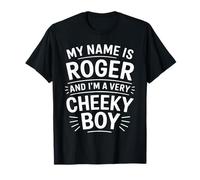 Roger Funny Joke Humor Hombres Hermano Tío Hijo Amigo Chico Camiseta
