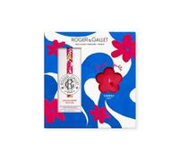 Roger & Gallet - Caja de regalo de agua perfumada benevolente jengibre rojo 100 ml + vela perfumada ofrecida - Regalo para mujer - Energía vivificante y notas afrutadas