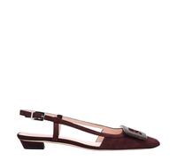 Roger Vivier - Zapatos Planos Slingback Bassa Belle V - Shoes - Mujer - Rojo - 38 EU -