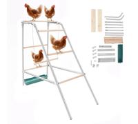 ROGONPDK Barra estancia para gallineros, escalera de estancia para gallineros, gran escalera con varillas de metal, para gallinero, perca, juego de columpio para mascotas