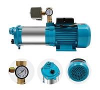 ROGONPDK Bomba centrífuga profesional de 1300 W, 4000 L/H, bomba centrífuga de acero inoxidable para casa y jardín, control de bomba de agua doméstica, interruptor de presión con manómetro