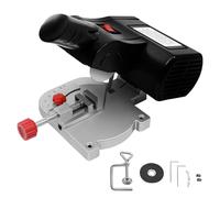 ROGONPDK Mini sierra de inglete de 220 V, hoja de sierra circular de acero, 4500 rpm, máquina de corte de mesa, sierra de corte de madera, para madera y metal, ángulo de corte 0-45°