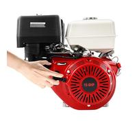 ROGONPDK Motor de gasolina de 4 tiempos de 15 CV, motor estacionario de 420 CC, motor de pie monocilindro de 9700 W, motor de 3600 rpm de refrigeración por aire forzado, motor de gasoducto de gas