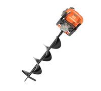 Rogowsen Broca perforadora de 71 CCM, broca de gasolina de dos tiempos, taladro de tierra con 3 brocas y barra de extensión, adecuado para suelos arenosos, bosques, tierras de cultivo y arcilla