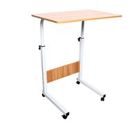 Rogowsen Mesa de cama con ruedas, mesa de pie móvil con 4 ruedas, mesa estrecha para ordenador portátil, mesa auxiliar con 4 ruedas, mesa estrecha para cama, sofá y exterior
