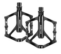 ROGTYO Pedales de bicicleta de aluminio, ligeros pedales MTB 304 g/par con rosca de 9/16 pulgadas, plataforma ancha de 12,2 × 9,5 cm, pedales antideslizantes para bicicleta con doble rodamiento y