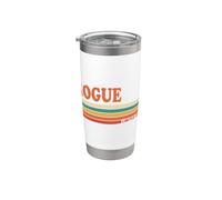 ROGUE Retro Personalizado Nombre Vintage Rayas Vaso térmico de acero inoxidable de doble pared