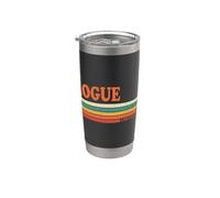 ROGUE Retro Personalizado Nombre Vintage Rayas Vaso térmico de acero inoxidable de doble pared