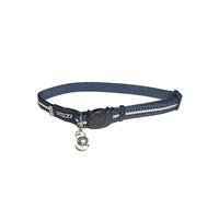 Rogz Tractive Collar Alleycat con Mecanismo de liberación Ajustable al Peso de tu Gato, para más Seguridad, Azul Oscuro