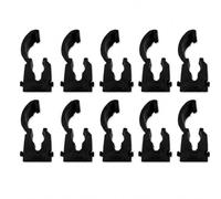 ROHANS Clips de tubo individuales con bisagras TS15 de 15 mm para tuberías negro, blanco, rojo, amarillo, azul, paquete de 5, 10, 15, 20, 50, 100 (20, negro)