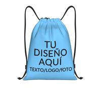 ROHBVMN Mochila Personalizada Agrega Tus Fotos/Logo/Texto, mochila cuerdas Personalizada para Hombres y Mujeres mochila gimnasio,mochila deporte, Bolsa de Natación Deportivas