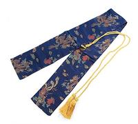 ROHCGHC Bolsa para Espadas de Fitness, Estuche De Transporte Tai Chi, Bolsa Almacenamiento Espada Samurai Katana Japonesa Seda 53 Pulgadas con Borla Dorada,U(K)