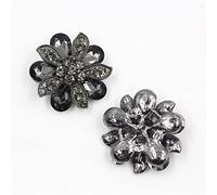 ROHCGHC Botones, 10 Uds. Botón de Diamantes imitación Metal 30/36mm for Accesorios decoración Abrigos y suéteres(Black,36mm)