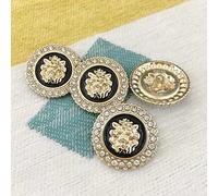 ROHCGHC Botones, 10 Uds. Botones de Diamantes imitación Metal con diseño Cabeza león for Abrigo, Material Costura, Accesorios, Botones for Blusa y Ropa