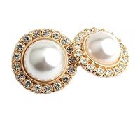 ROHCGHC Botones, 10 Uds. Botones de Perlas Moda 15/20/25mm for Ropa Mujer, Accesorios Costura DIY, Botones for Abrigo, Chaqueta, Camisa(Golden,25mm)